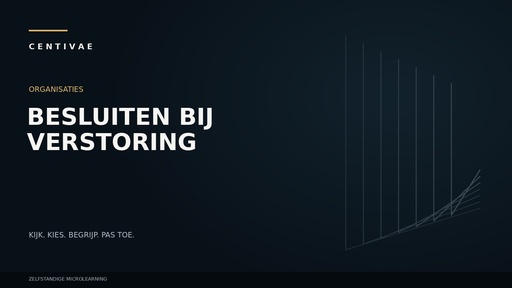 Besluiten nemen tijdens een verstoring